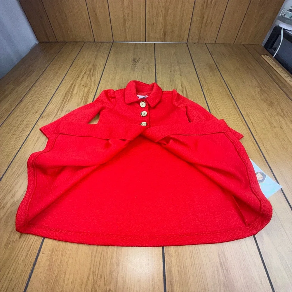 Bonnie Jean Baby Girl Red Textured‎ A-Line Dress Coat 18M X13341-CL
